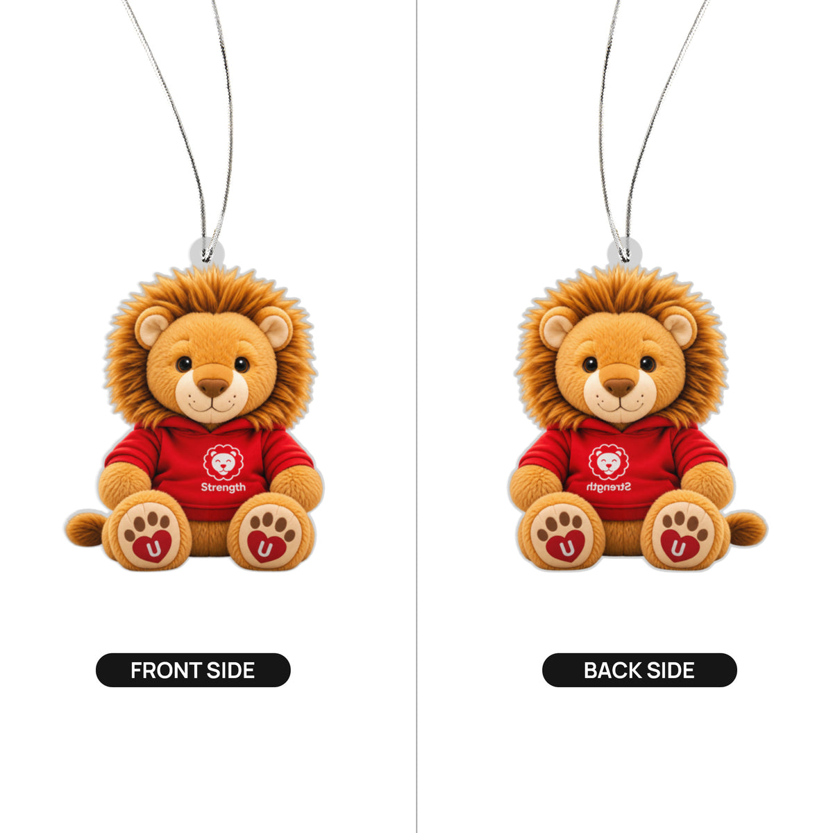 SUUM® Strength Lion Companion Acrylic Ornament | U Matter Always™ Keepsake