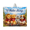 SUUM® U Matter Always Hooded Sherpa Fleece Blanket | Comfort, Strength, Healing & Support Gift