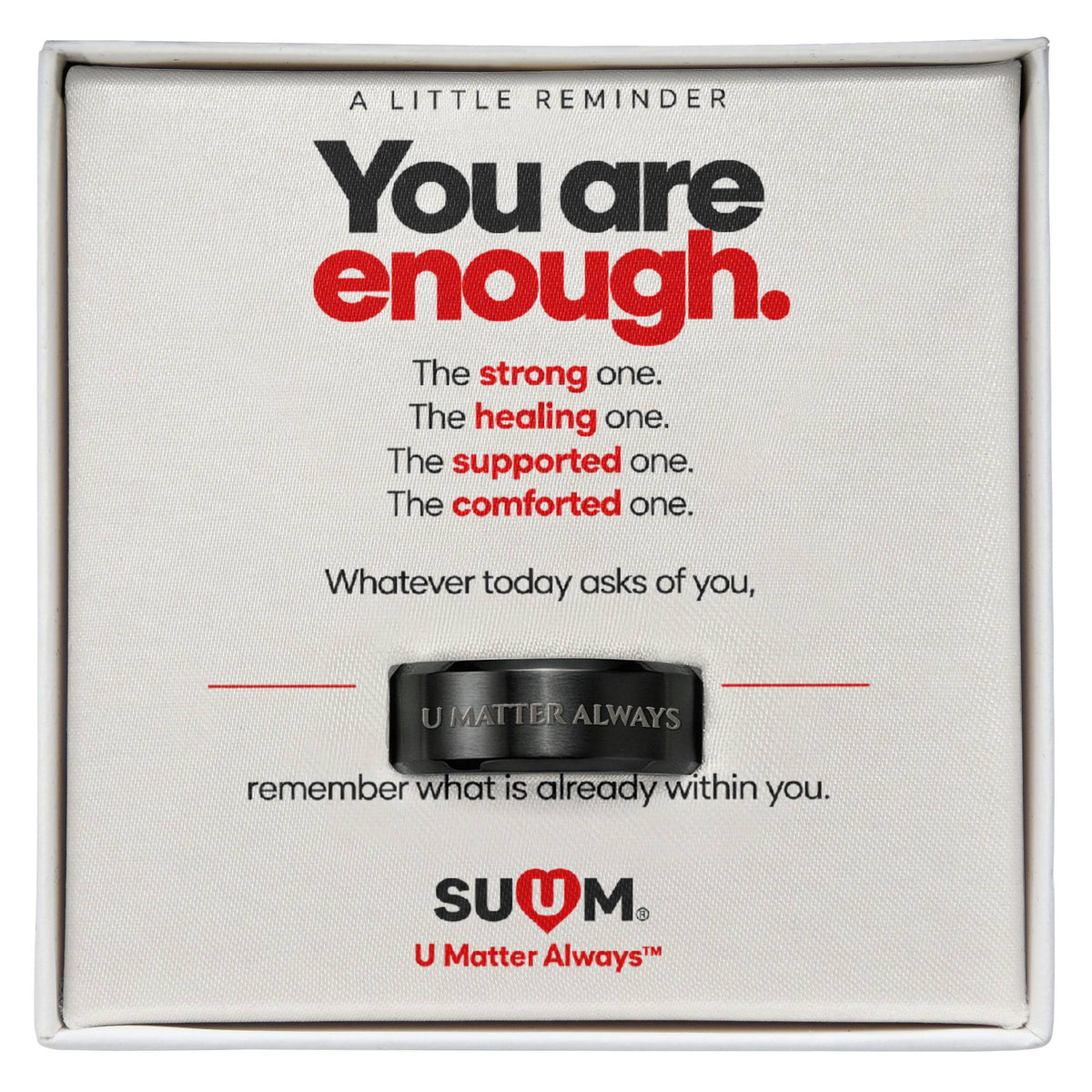 U Matter Always™ Engraved Ring for Men | Meaningful Inspirational Gift by SUUM®